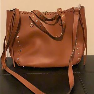 Brown leather bag from Zara
